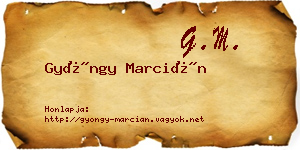 Gyöngy Marcián névjegykártya
